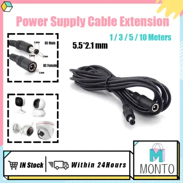 12V DC Power Cable Extension Cord Adapter Female to Male Plug 5.5