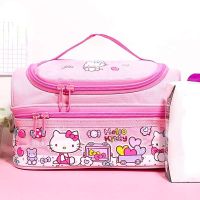 ✱△☫ Cute Hello Kitty Double-Layer Insulated Lunch Handbag Lunch Box Bag Waterproof Lunch Bag Melody Children Lunch Bag