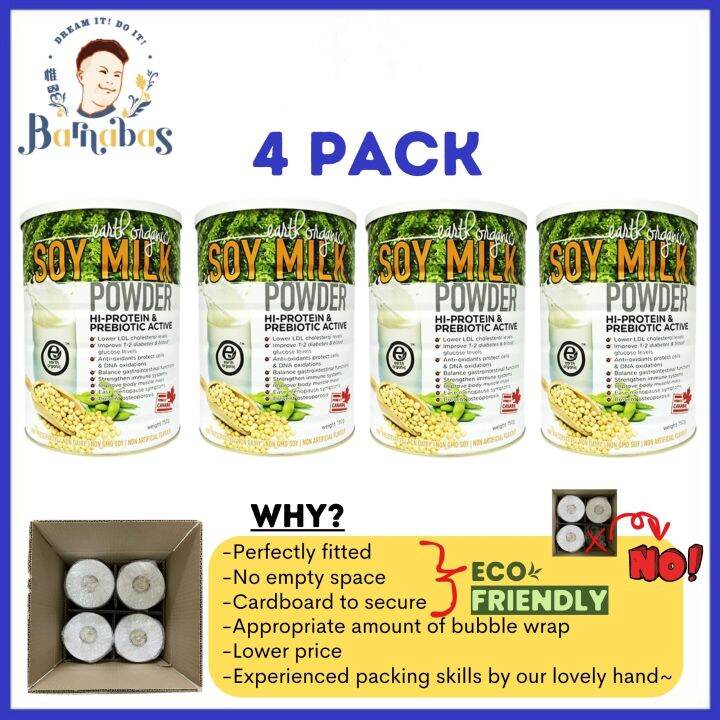 Earth Organic Soy Milk Powder 900g x4 Value 4 Pack Lazada