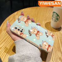 YIWESAN เคสสำหรับ Vivo V17 V19 Neo V19 (อินโดนีเซีย) ดีไซน์ใหม่การ์ตูนน่ารักลูกหมีบางๆหรูหราชุบซิลิโคนกล่องกันกระแทกเคสนิ่มใส่โทรศัพท์เลนส์กล้องถ่ายรูปเคสป้องกันคลุมทั้งหมด