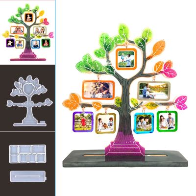 Photo Frame Tree Hanging Pendant Epoxy Resin Mold Desktop Decorations Silicone Mould DIY Craft Ornaments Casting Mold