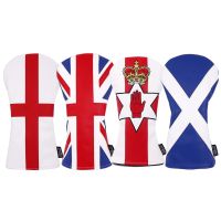 ♈✉ Union Jack Series Flag Design หนัง PU UK อังกฤษ เวลส์ สกอตแลนด์ Golf Driver cover