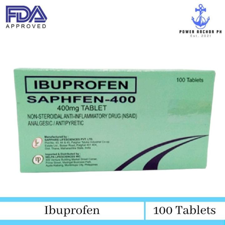 IBUPRO FEN Saphfen 400 mg 100 Tablets♬ | Lazada PH