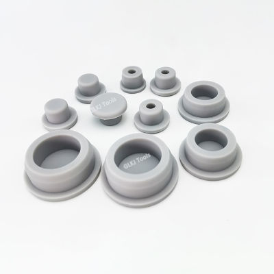 【2023】1pcs Grey Environmental Silicone Rubber Hole Caps 13mm - 48.5mm Round Hole Sealing Plug Blanking End Caps T-type Stopper