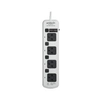 (H7054-White) ปลั๊กไฟ Anitech Plug 4 Way 4 Switch 5 M. TIS. H7054 White