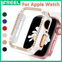 FREEL เคสเคสสำหรับ Apple Watch นาฬิกาข้อมือประดับเพชร8 7 45มม. 41มม. 40มม. 44มม. 38มม. 42มม. สมาร์ทวอท์ชกรอบกันชนสำหรับ6 SE 5 4 3 2