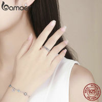 BAMOER Fashion 925 Sterling Silver Winter Gift Snowflake Bracelets &amp; Earrings &amp; Rings Jewelry Sets Sterling Silver Jewelry Set