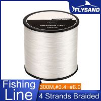 FLYSAND 4เส้น300เมตรถักเอ็นตกปลาตกปลาคาร์พน้ำเค็มสาน100% มาก8LB-100LB PE 4.8KG-40.2KG ตัวเลือก