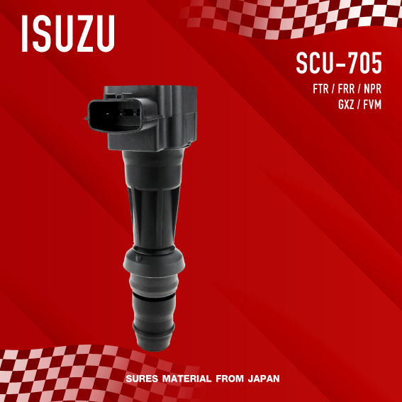 sures-ประกัน-1-เดือน-คอยล์จุดระเบิด-isuzu-ftr-frr-npr-gxz-fvm-ตรงรุ่น-scu-705-made-in-japan-คอยล์หัวเทียน-อีซูซุ-หกล้อ