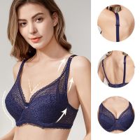 【CC】 Thin Bralette Padded Underwire Bras Embroidery Brassiere Top Size C D Cup