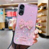 2023เคสมือถือ OPPO A38 A58 A78 NFC 4G แฟชั่นใหม่ท้องฟ้าเต็มไปด้วยดวงดาวด้วยโบว์ผูกเพชรวิบวับความรักกากเพชรส่องแสงเป็นประกายวิบวับเคสเคสใสสำหรับ OppoA58 OppoA38