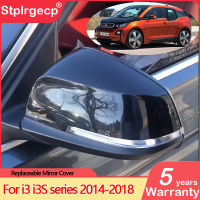 For BMW i3 i3S series 2014-2018 Bright Black Car Review Mirror Shells Side Wing Mirror Cover Cap