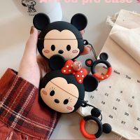 การ์ตูน Mickey Mouse น่ารักมินนี่เคสหูฟัง3มิติสำหรับ Apple Airpods 1/2/3 Pro Pro2บลูทูธหูฟังไร้สายฝาครอบป้องกันสำหรับ Apple Air Pods 1 2 3 Pro กล่องชาร์จหูฟัง Gen2