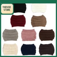 YNDVQO STORE 1Pcs กว้าง ผู้หญิง ผู้หญิง เครื่องประดับผม ผ้าโพกหัว ผ้าโพกหัว ที่คาดผมถัก หมวกบีนนี่หางม้า ที่คาดผม ที่อุ่นหู