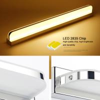 Warm Bathroom Light Fixture LED Mirror Light 42-52cm 7W12W AC110-240V Waterproof Modern Cosmetic Acrylic Wall Lamp