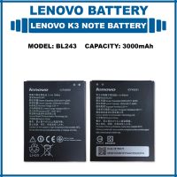 แบตเตอรี่ Lenovo K3 Note Battery Model BL243 | 3000mAh แบตเตอรี่รับประกัน 6 เดือน