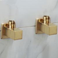 Tuqiu Brass Angle Valve Water Control Valve Brus Gold Corner Valve Bathroom Tap Water Valve 1/2x1/2 Brass Chrome Angle valves