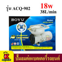 BOYU ACQ-902 / ACQ-906 ปั๊มลม DC ต่อกับแบตเตอรี่รถยนต์ สำรองไฟ ให้ลมแรง