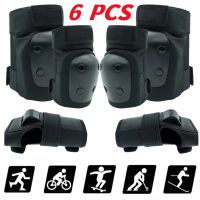 6 Pcs Knee Pads Brs El Brace Men Women Thickening Sports Safety For Cycling Skate Boarding Football Volleyball