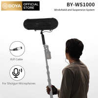 BOYA BY-WS1000 Professional กระจก Suspension คอนเดนเซอร์ไมโครโฟนสำหรับกล้องสตูดิโอวิดีโอห้องอัดเสียงไมโครโฟนสำหรับ Canon Nikon Youtube คอนเดนเซอร์ไมโครโฟน