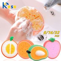 Fruit Dish Towel Thickened Sponge Cleaning Cloth Kitchen Strong Stain Removal Dishcloth Wipe Kitchen Accessories Cleaning Cloth Dish Cloth  Towels