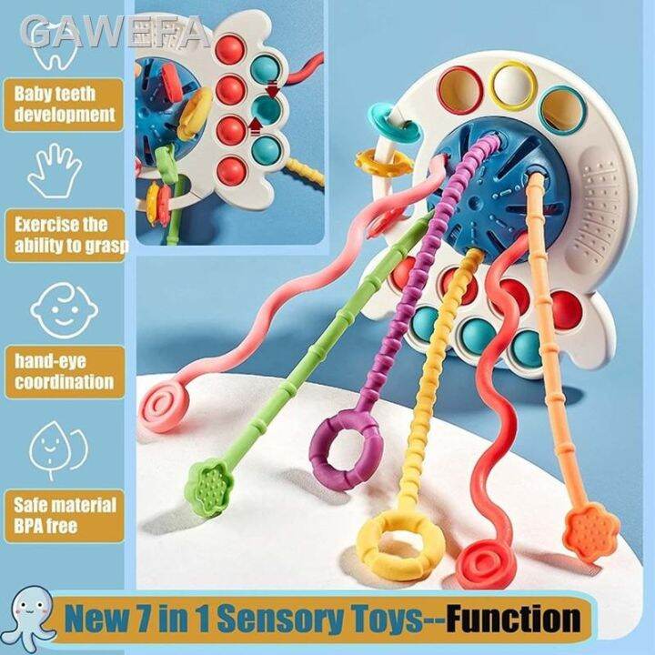 ของเล่น-mainan-เซนเซอร์-montessori-mainan-tali-tarik-silikon-mainan-edukasi-pengembangan-keterampilan-motor-aktivitas-bayi-uni-bayi-1-2-3-tahun