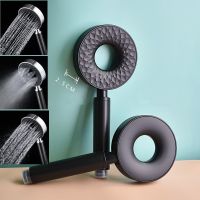 Donut Shower Head Adjustable 3 Mode Rain Shower Handheld Round Sprayer Automatic Cleaning Nozzle ShowerHead Bathroom Accessory