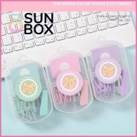 SUN BOX โรงเรียน โลหะ มินิ สี Morandi อุปกรณ์นักเรียน เครื่องมือผูก ชุดเย็บกระดาษ พร้อมลวดเย็บกระดาษ