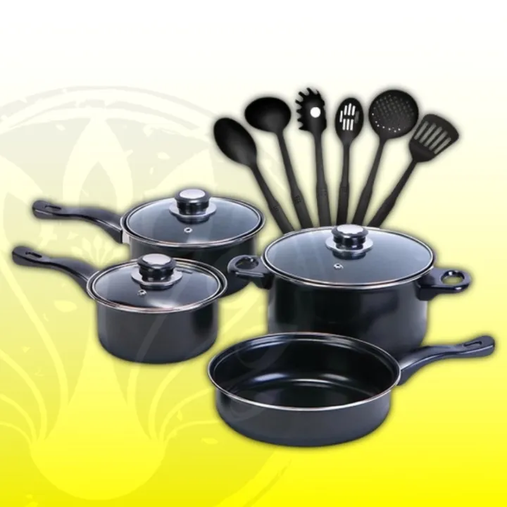 13 PCS COOKWARE SET (Royal Mark) Collection Non Stick Pots & Pans Set