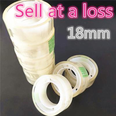 18mm Small Office S2 Transparent Tape Students Adhesive Tape Packaging Supplies Drop Shipping Adhesives  Tape