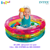 Intex ส่งฟรี สระน้ำ บ่อบอล เป่าลม ใส ซันเซ็ตโกลว์เบบี้ 0.86x0.25 ม. + บอล 50 ลูก รุ่น 48674/58924