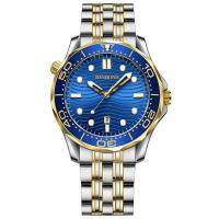 43Mm Blue Dial Men Watch Ceramic Bezel Stainless Steel Luminous Waterproof Men S QuartzWrist Watches Man Clock B2820