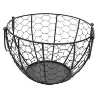 Iron Egg Storage Basket Snack Fruit Basket Creative Collection Ceramic Hen Oraments Decoration Kitchen Accessories