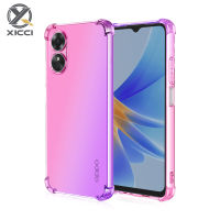 XICCI สำหรับ OPPO A17ไล่โทนสีสีกรณีปกอ่อน TPU ซิลิโคนโทรศัพท์กรณีปกหลังกันกระแทกปลอก