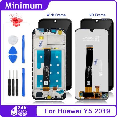 5.71 "สำหรับ Huawei Y5 2019 AMN-LX9 AMN-LX1 AMN-LX2ชิ้นส่วนจอสัมผัสแอลซีดีของเครื่องแปลงดิจิทัล LX3 AMN สำหรับอะไหล่ LPL37132 8S