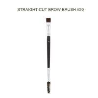 SAIANTTH #20 #15 #12 #7 Silver Black Double Makeup Brushes Oblique Flat Eyelashes Eybrow Brush Maquiagem Beauty Tool