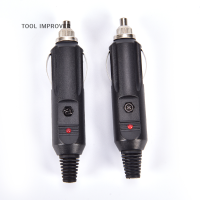 TOOL IMPROVER สะดวก2pcs 12V Universal MALE Car Cigarette SOCKET plug Connector 15A Fused