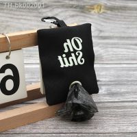 ☢✆✧ Pet dog poop bag Outdoor travel Convenient feces picking bag Canvas bag Outdoor portable garbage bag