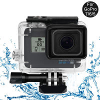 กรณีที่อยู่อาศัยกันน้ำสำหรับ GoPro ฮีโร่5 6 7สีดำดำน้ำป้องกันใต้น้ำดำน้ำปกคลุมสำหรับไปโปรถุงกรองอุปกรณ์เสริม