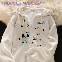 TroubleMaker เสื้อฮู้ด เสื้อแขนยาวอบอุ่น หลวมและสบาย สบายๆ เท่ น่ารัก คลาสสิค WWY2391EL7 38Z230919