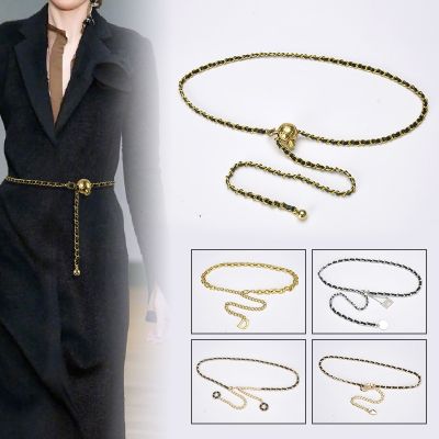High-End Dress Belt Women Decoration Metal Waist Chain Fashion Accessories Design Length 120cm