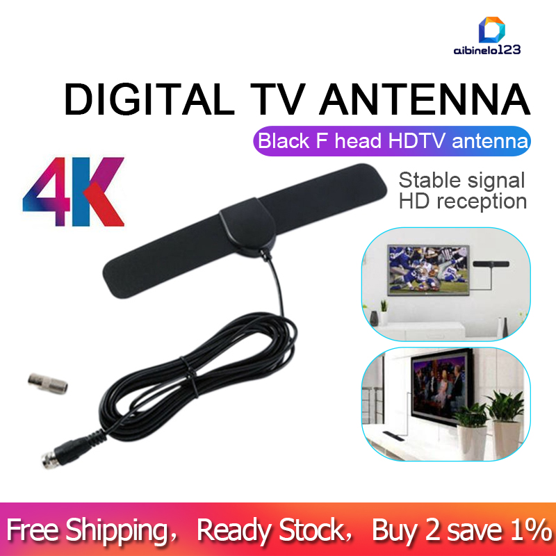 300 Mile Range Antenna TV Digital HD Skywire 4K Antena Digital Indoor HDTV 1080p Black 