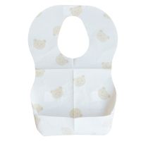 Y55B 50Pcs การ์ตูนหมีให้อาหาร Bib Unisex Non- Drool ผ้าขนหนูสำหรับ Busy Parents