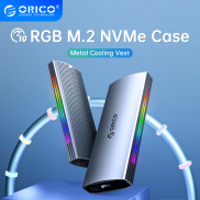 ORICO RGB 10Gbps M2 NVMe SSD Bao Vây Nhôm USB3.1 Gen2 Trường Hợp Cho M