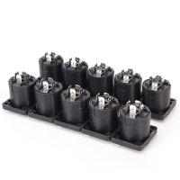 10Pcs Speakon 4 Pole Female Jack Compatible Audio Cable Connector Socket Panel 26x31x33.6mm