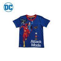 Magic Two Justice League T-Shirt Blue colour เสื้อคอกลมพิมพ์ลายจัสติสลีกสำหรับเด็ก สีน้ำเงิน