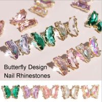 EXCES DIY AB คริสตัล เงางาม เครื่องมือทำเล็บ ตกแต่งเล็บ Rhinestones เล็บผีเสื้อ เครื่องประดับเล็บ