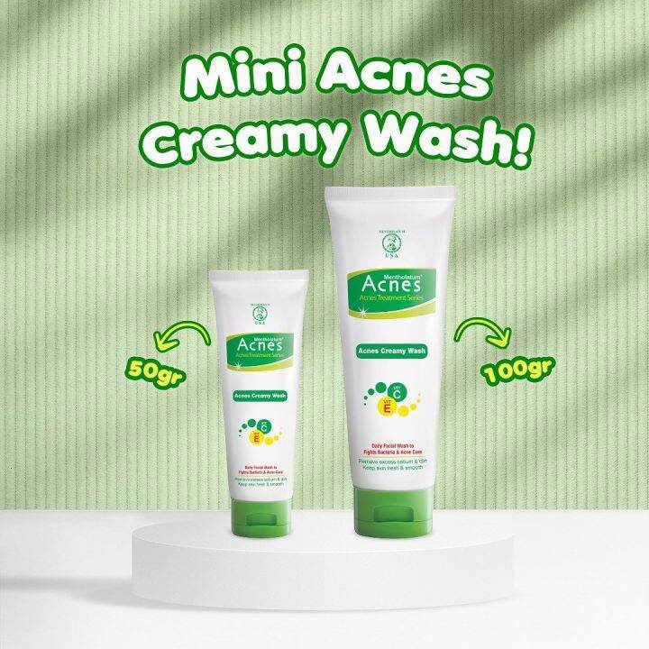 Acnes Creamy Wash 50g-100gr Acnes Natural Care Rohto Mentholatum Acnes ...