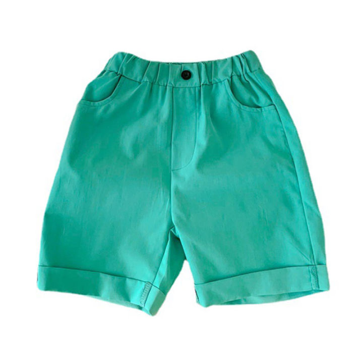 กางเกงขาสั้นเด็กชาย-baolongxin-ในฤดูร้อนเด็กชายเล็กๆใหม่สีทึบกางเกงขาสั้นแบบลำลอง