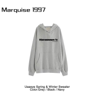 Marquise1997 เสื้อกันนหนาว เสื้อฮู้ด เสื้อกันหนาว ผญ เสื้อแจ็คเก็ตมีฮู้ดทรงหลวมใส่สบายทันสมัย WWY23909SY 37Z230913